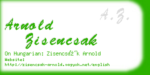 arnold zisencsak business card